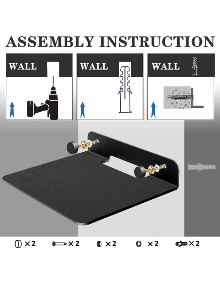 Estante Flotante de Pared TRINENOX para Altavoces y Dispositivos
