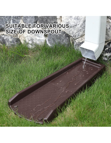 Bloque de Salpicadura Plusgutter 60,96 cm Marrón Fijable