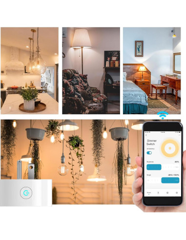 Enchufe Regulador Inteligente MOES Paquete de 2, Control App