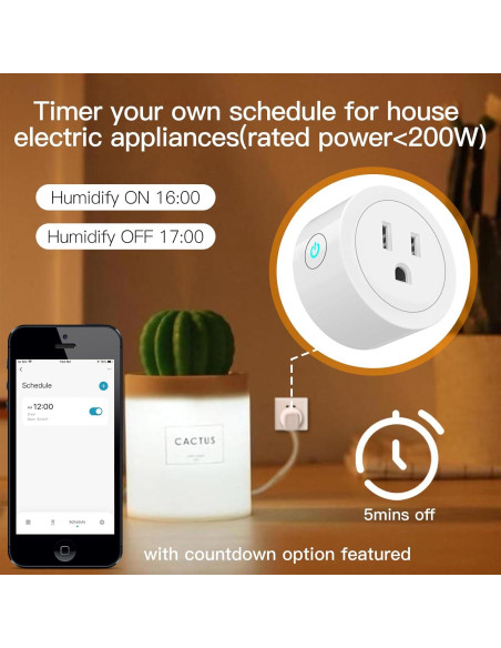 Enchufe Regulador Inteligente MOES Paquete de 2, Control App