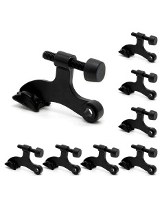 Paquete de 8 Topes de Puerta Ajustables SUNTAI Negro Mate