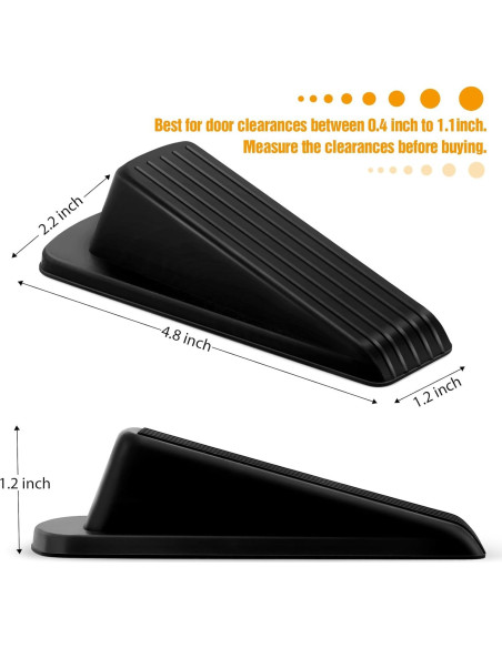 Crosize Tapones de Goma para Puertas - 3 Piezas, Negro Crosize Tapones de Goma para Puertas - 3 Piezas, Negro