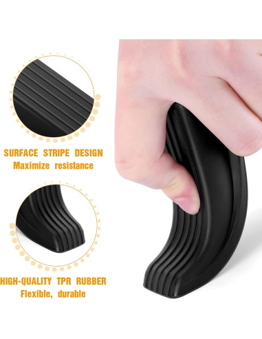 Crosize Tapones de Goma para Puertas - 3 Piezas, Negro