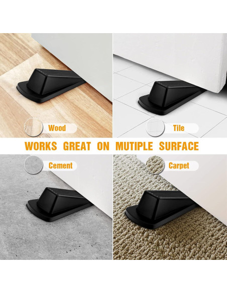 Crosize Tapones de Goma para Puertas - 3 Piezas, Negro Crosize Tapones de Goma para Puertas - 3 Piezas, Negro