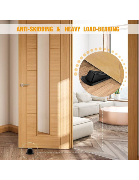 Crosize Tapones de Goma para Puertas - 3 Piezas, Negro Crosize Tapones de Goma para Puertas - 3 Piezas, Negro
