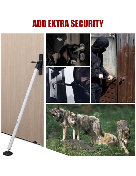 Barra de Seguridad Ajustable Wefaith 600LB para Puertas