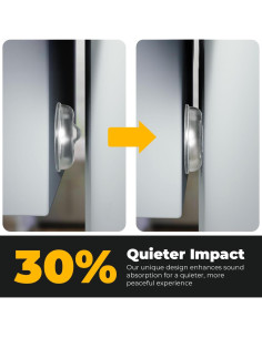 128 Topes Adhesivos Silicona Transparente Vellax para Puertas 2