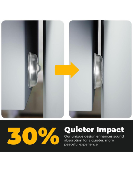 128 Topes Adhesivos Silicona Transparente Vellax para Puertas