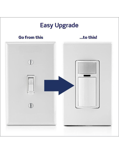 Interruptor de Luz con Sensor de Movimiento Leviton DOS02-LW, Blanco, 2A