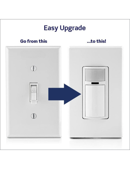 Interruptor de Luz con Sensor de Movimiento Leviton DOS02-LW, Blanco, 2A