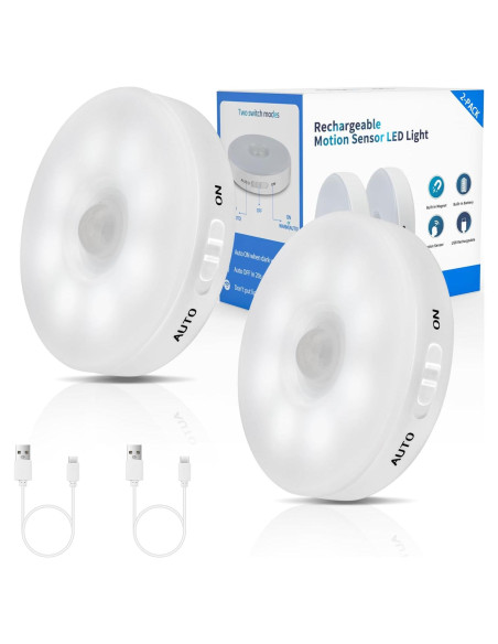 Luz LED de Sensor de Movimiento ChiChi - Paquete de 2, 8.6 cm