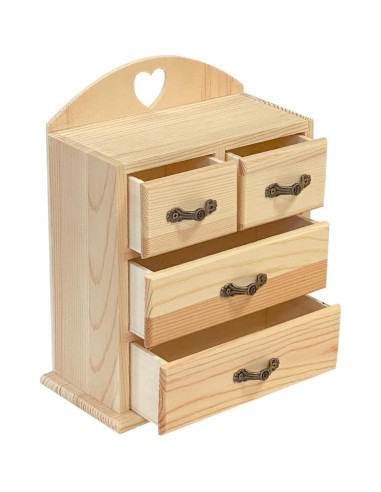 Cajas de Madera Cregugua para Joyería - 2 Piezas con Cajones