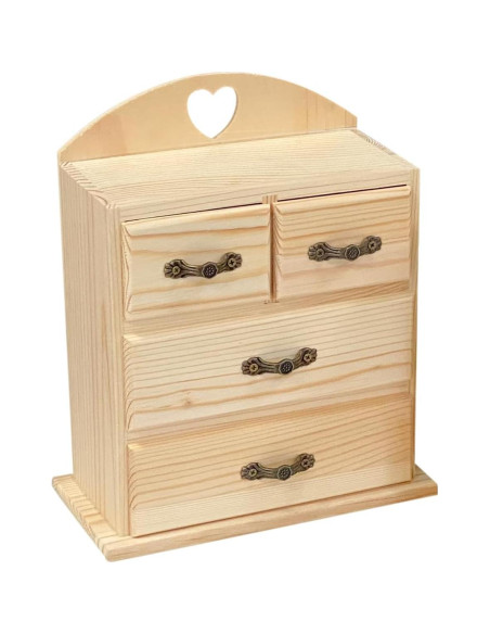 Cajas de Madera Cregugua para Joyería - 2 Piezas con Cajones