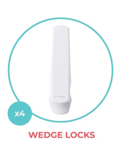 Cerraduras de Ventana y Puerta Deslizante Toddleroo 4-Pack Blanco 2