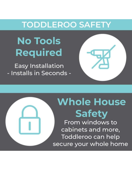 Cerraduras de Ventana y Puerta Deslizante Toddleroo 4-Pack Blanco