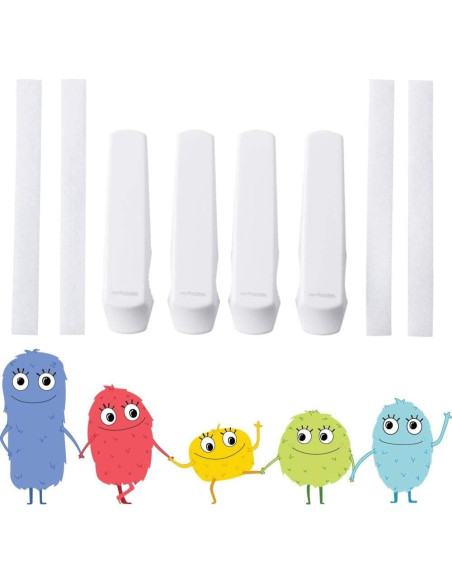 Cerraduras de Ventana y Puerta Deslizante Toddleroo 4-Pack Blanco