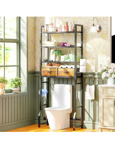 Estante sobre el Inodoro Simple Trending ST68709-BK 4 Niveles 2