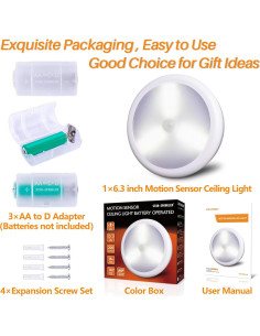 Luz de Techo LED con Sensor de Movimiento STAR-SPANGLED 16 cm 2