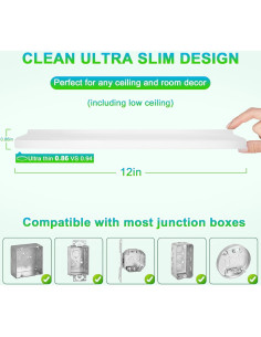 Luz de Techo Empotrada LED GoBright 30.48cm 24W 3200LM 5 Colores 2