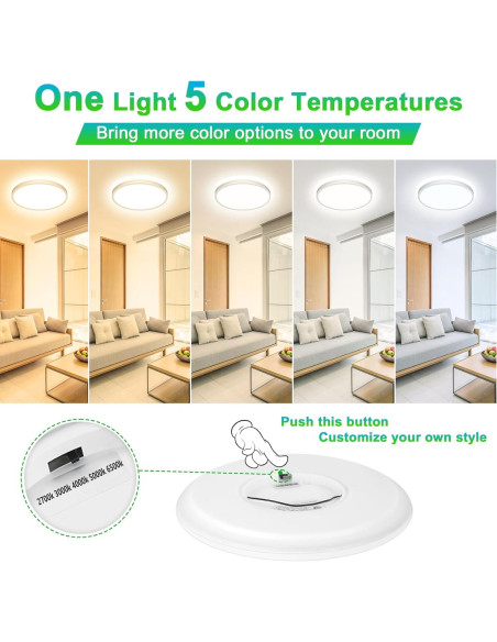 Luz de Techo Empotrada LED GoBright 30.48cm 24W 3200LM 5 Colores