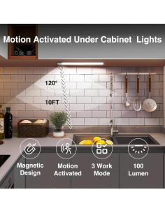 Iluminación Bajo Gabinete LED DAYBETTER 20 cm Inalámbrica con Sensor 2