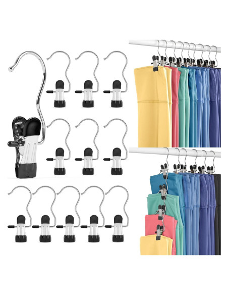 Organizador de Closet HOUSE DAY - 20 Perchas de Metal con Clips