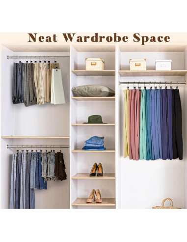 Organizador de Closet HOUSE DAY - 20 Perchas de Metal con Clips