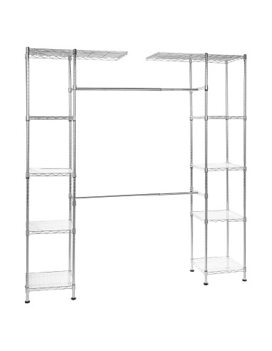 Organizador Colgante Metálico Ajustable Amazon Basics 145-203x36x183cm