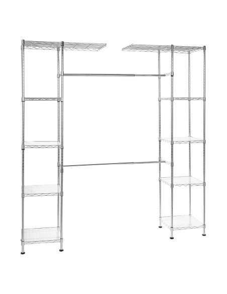 Organizador Colgante Metálico Ajustable Amazon Basics 145-203x36x183cm