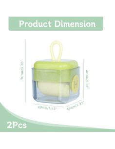 Mini Rodillo Quitapelusas RUIAN Verde - 2 Paquetes, Lavable y Reutilizable 2