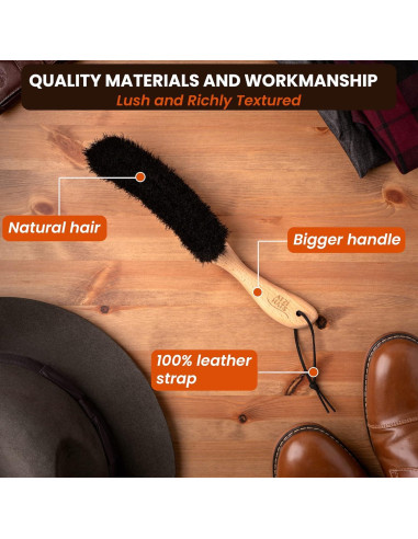 Cepillo para Sombreros Atzi Hats - 100% Cerda de Caballo