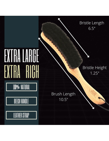 Cepillo para Sombreros Atzi Hats - 100% Cerda de Caballo