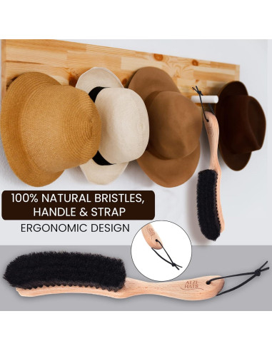Cepillo para Sombreros Atzi Hats - 100% Cerda de Caballo
