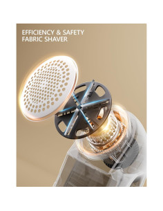 Afeitadora de tela eléctrica Super Lint negra, 2 velocidades, LED 2