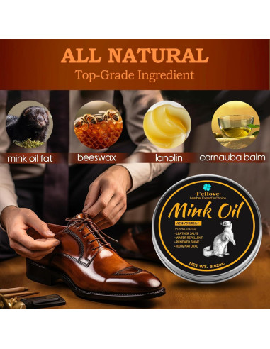 Acondicionador y Limpiador de Cuero Feilove 3.52 oz 4 en 1