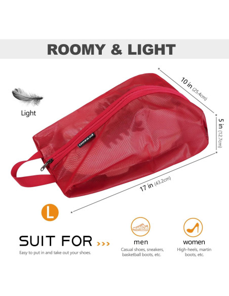 Bolsa de Zapatos de Viaje Unisex Pinzon, Resistente al Agua, Tamaño Grande