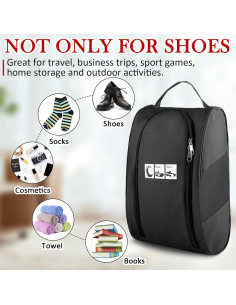 Bolsa Organizadora de Zapatos Ailaka Negra Impermeable 33x20x13cm 2