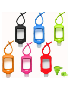 Botellas de Viaje MEMOVAN 60ml con Manga de Silicona 6 Pack