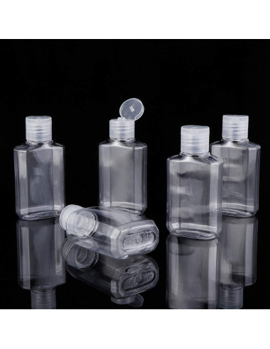 Botellas de Viaje MEMOVAN 60ml con Manga de Silicona 6 Pack