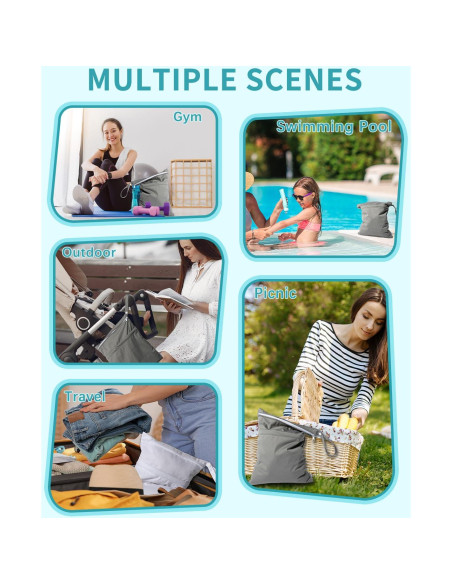 Babygoal 3 Bolsas Húmedas y Secas Impermeables para Bebés