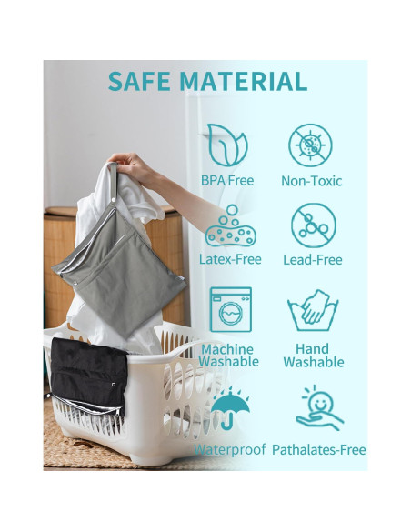 Babygoal 3 Bolsas Húmedas y Secas Impermeables para Bebés