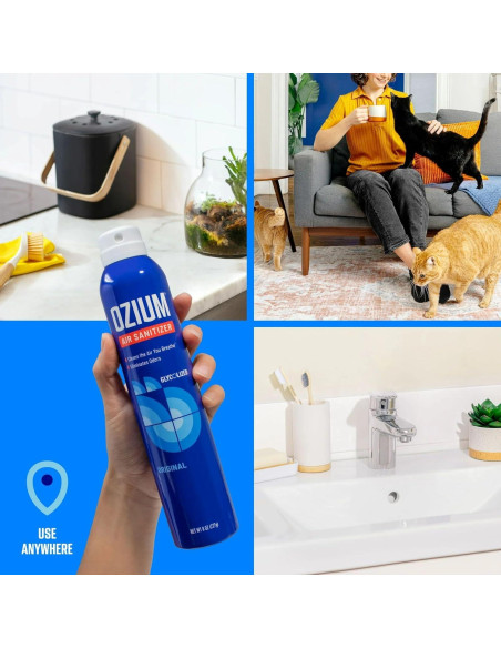 Desinfectante de Aire Ozium 8 Oz Original - Eliminador de Olores