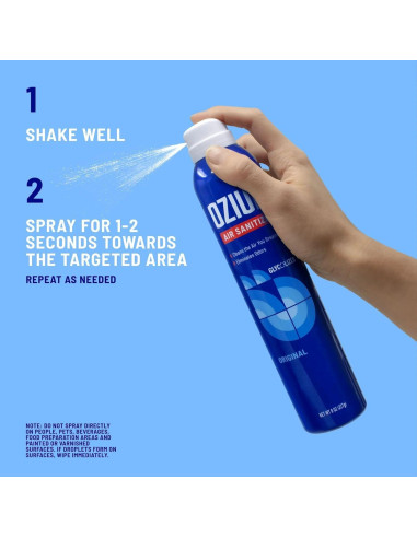 Desinfectante de Aire Ozium 8 Oz Original - Eliminador de Olores