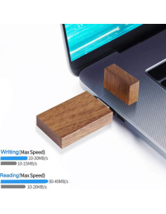 Unidad Flash USB 64GB EASTBULL Madera de Nogal USB 2.0 2