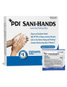 Toallitas Desinfectantes Sani-Hands 100 Unidades 12.7x19.7cm