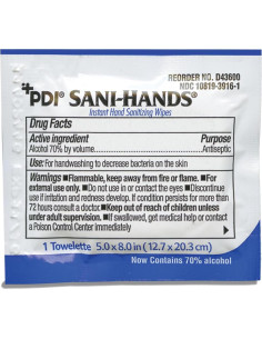 Toallitas Desinfectantes Sani-Hands 100 Unidades 12.7x19.7cm 2