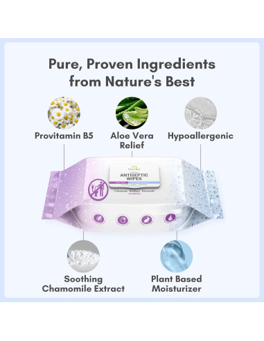 Toallitas Antibacteriales Nurture 12 Conteos Sin Alcohol