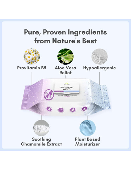 Toallitas Antibacteriales Nurture 12 Conteos Sin Alcohol