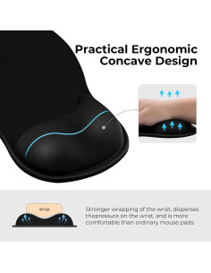 Almohadilla Ergonómica EooCoo con Soporte de Muñeca de Gel 2