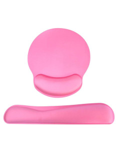 Almohadillas para Muñeca Teclado y Ratón Poualss Rosa Claro